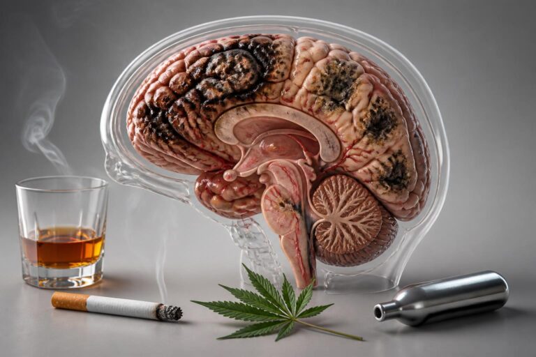 découvrez comment l'alcool, le tabac, le cannabis et le protoxyde d'azote impactent négativement le cerveau et les risques associés à leur consommation.